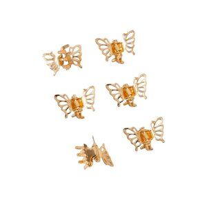 EXTRA MINI BUTTERFLY HAIR CLIPS (GOLD)